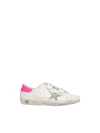 GOLDEN GOOSE OLD SCHOOL SNEAKERS IN WHITE AND FUCHSIA