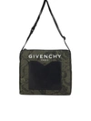 GIVENCHY PRINTED NYLON SHOULDER BAG IN GREEN