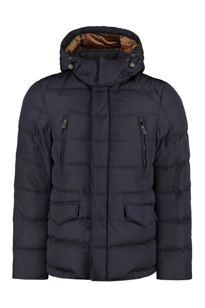 Add Hooded Down Jacket In Blue