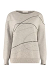 FABIANA FILIPPI EMBROIDERED WOOL SWEATER,MAD220W058C415 VR1