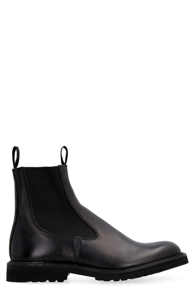 Tricker's Stephen Leather Ankle Boots In Black