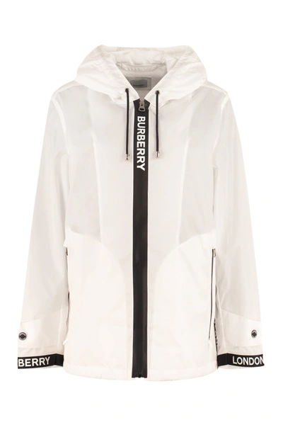 Burberry Nylon Windbreaker-jacket In White