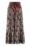 ZIMMERMANN LADYBEETLE PRINTED PLEATED SKIRT,8915SLAD BLKJAC