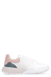 Alexander Mcqueen Court White Panelled Leather Sneakers In White