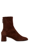 Aquazzura Round Toe Ankle Boots In Brown