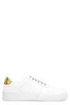 Versace Ilus Printed Leather Sneakers In White