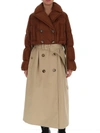 BURBERRY BURBERRY LAYERED PUFFER TRENCH COAT