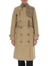 BURBERRY BURBERRY VINTAGE CHECK PANELLED TRENCH COAT