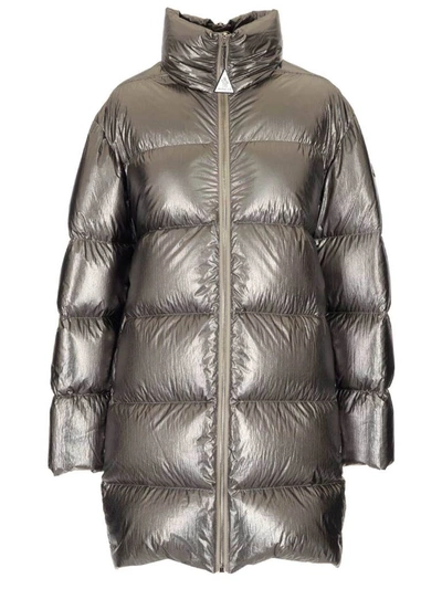 Moncler Genius Moncler + Rick Owens  Cyclopic Puffer Jacket In Silver