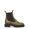 PROENZA SCHOULER OLIVE LEATHER CHELSEA BOOTS,3344317