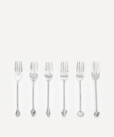 Anna + Nina Silver-tone Meramid Fork Set Of Six