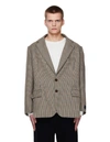 VETEMENTS OVERSIZE CHECKED WOOL JACKET,MAH21JA076/1204/BRN