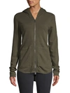 ATM ANTHONY THOMAS MELILLO HOODED HIGH-LOW COTTON JACKET,0400012061316