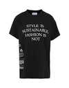 Redemption Slogan Cotton T-shirt In Black