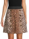 DOLCE & GABBANA EMBELLISHED LEOPARD WOOL & SILK BROCADE SKIRT,0400013016908