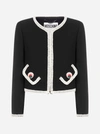 MOSCHINO STRETCH-WOOL CROPPED JACKET