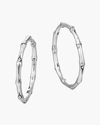 John Hardy Bamboo Medium Hoop Earrings | Sterling Silver In Silver