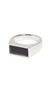 Tom Wood Sterling Silver Peaky Onyx Ring In Sterling Silver