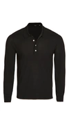 THEORY LONG SLEEVE CASHMERE POLO SHIRT