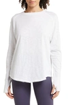 ZELLA RELAXED LONG SLEEVE SLUB JERSEY T-SHIRT,NR446310MI