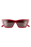 SAINT LAURENT 53MM CAT EYE SUNGLASSES,SL 276 MICA006