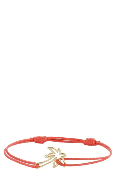 Aliita Palmera Charm Cord Bracelet In Orange