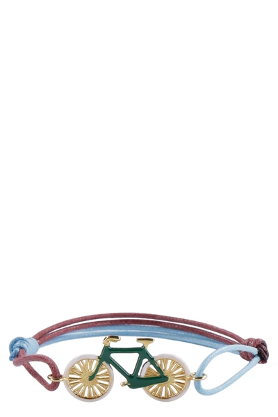 Aliita Bici Charm Cord Bracelet In Multicolor