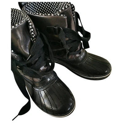 Pre-owned Sorel Black Rubber Ankle Boots