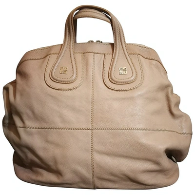 Pre-owned Givenchy Nightingale Beige Leather Handbag