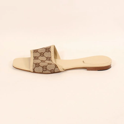 Pre-owned Gucci Beige Cloth Sandals