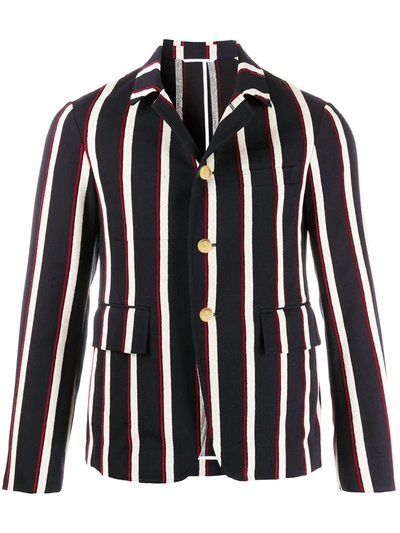 Thom Browne Button-up Jacket In Blue