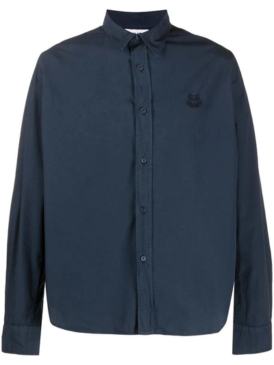 Kenzo Blue Cotton Shirt