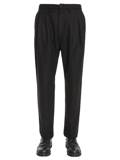 Tommy Hilfiger Wool Blend Trousers In Black