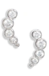 NORDSTROM CUBIC ZIRCONIA CLIMBER EARRINGS,NOMNO13HO20