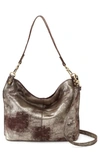 Hobo Pier Leather Tote In Heavy Metal