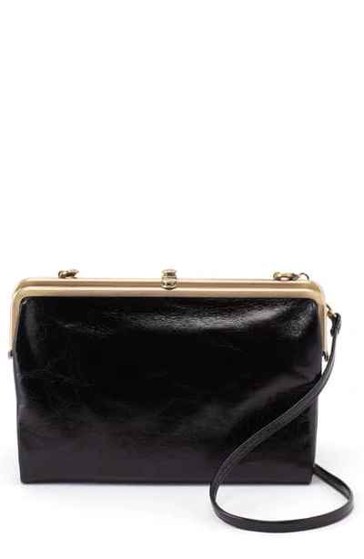 Hobo Leanne Leather Crossbody Clutch In Black