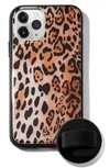 SONIX WATERCOLOR LEOPARD IPHONE 11 PRO CASE & SLIDE SILICONE PHONE RING,290-004-NB