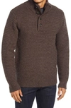 Schott Military Henley Sweater In Coffee