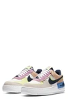 Nike Air Force 1 Shadow Sneakers In Photon Dust/ Royal Pulse