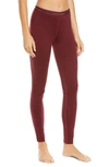 Icebreaker 200 Oasis Merino Wool Jersey Base Layer Leggings In Redwood