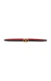 Valentino Garavani Vlogo Buckle Reversible Leather Belt In Black
