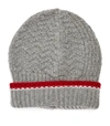 THOM BROWNE MERINO WOOL BEANIE HAT,16061917