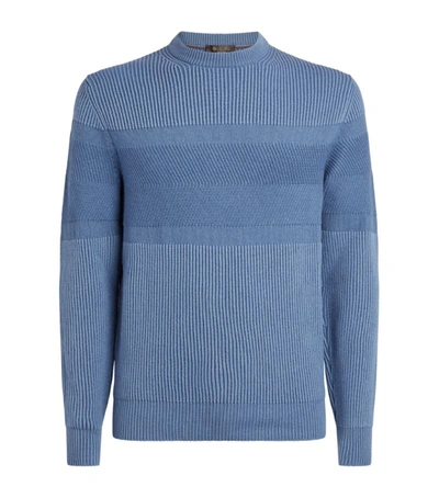 Loro Piana Cashmere Redmond Sweater In Blue