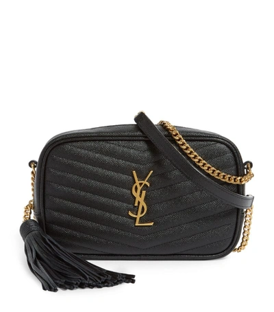 Saint Laurent Mini Lou Matelassé Leather Camera Bag - Dark Beige