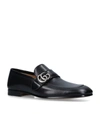 GUCCI LEATHER DOUBLE G DONNIE LOAFERS,16074524