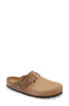 Birkenstock Boston Vl Suede Sandal In Tobacco