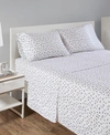 Intelligent Design Novelty Print Cotton Flannel Queen Sheet Set Bedding In Blue Stars