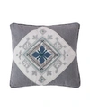 LEVTEX TANIA CREWEL MEDALLION DECORATIVE PILLOW, 18" X 18"