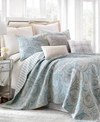 Levtex Spruce Coral Paisley Reversible Twin Quilt Set In Teal