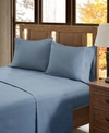 Sleep Philosophy True North Cotton Flannel 4-piece Full Sheet Set In Blue Solid